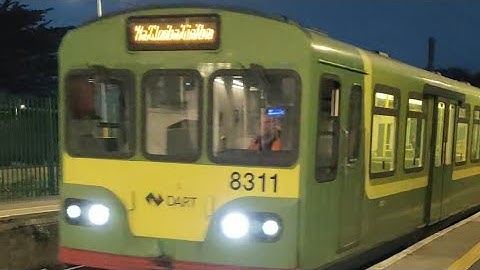 8311 Class DART Train for Greystones at Howth Junction & Donaghmede 