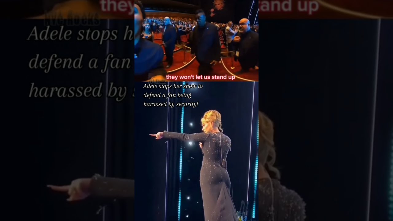 Adele Stops The Show To Defend A Fan POV Harassed By Security In Las Vegas Caesars Palace 