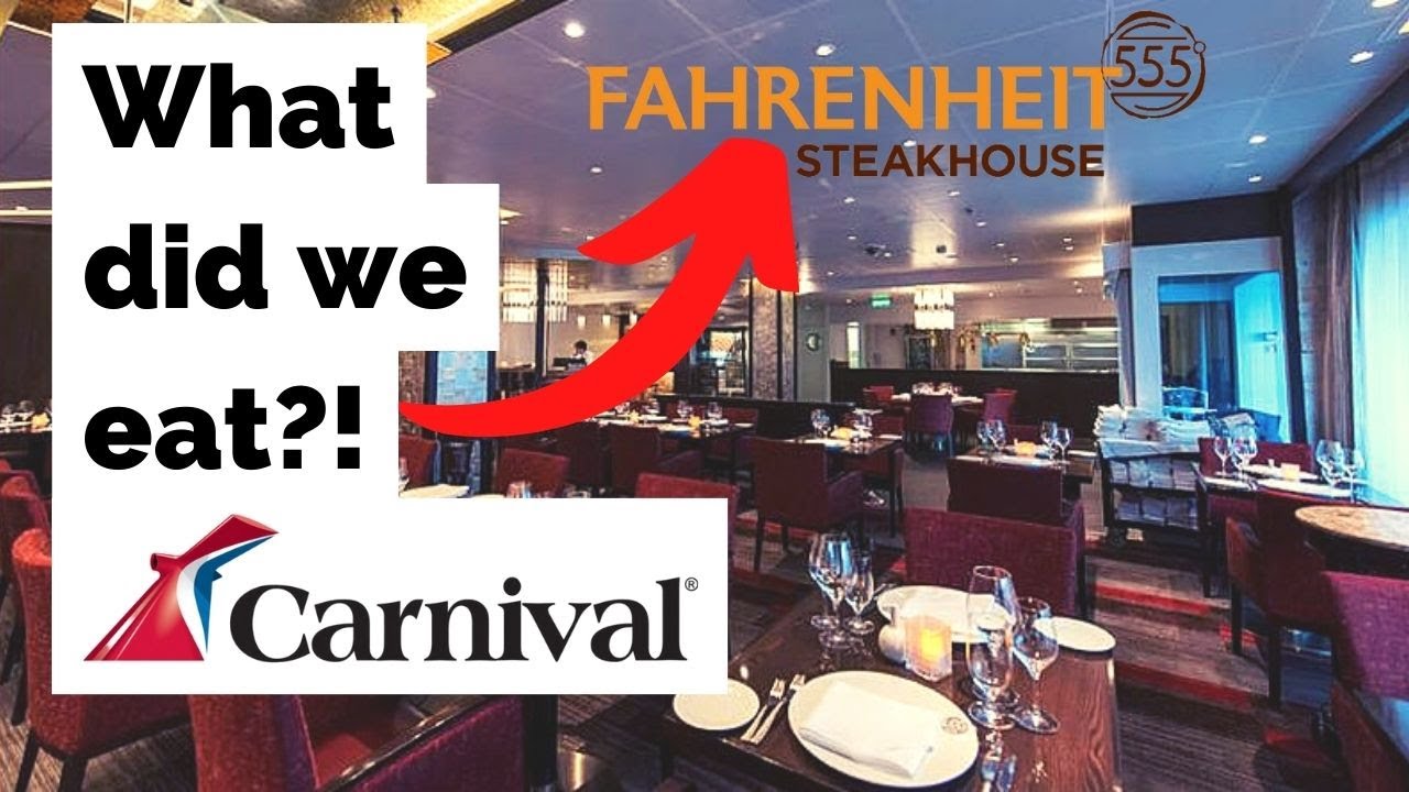 LUXURY eating on Carnival | Fahrenheit 555 Steakhouse