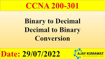 Decimal to Binary Conversion | Binary to Decimal Conversion | CCNA 200-301 | CCNA Full Course Hindi