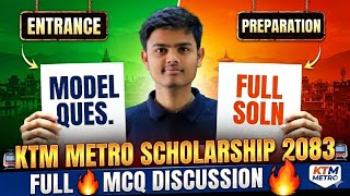 KTM Metro Scholarship Model Question Solution 2083 🔥 | Full MCQ Discussion