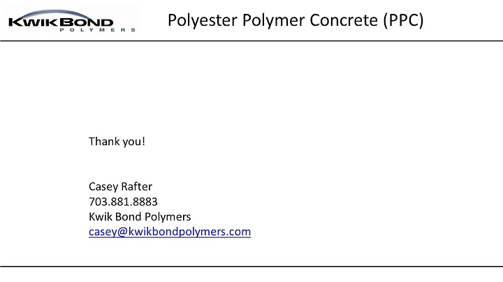 Polyester Polymer Concrete Overlay - Casey Rafter,...