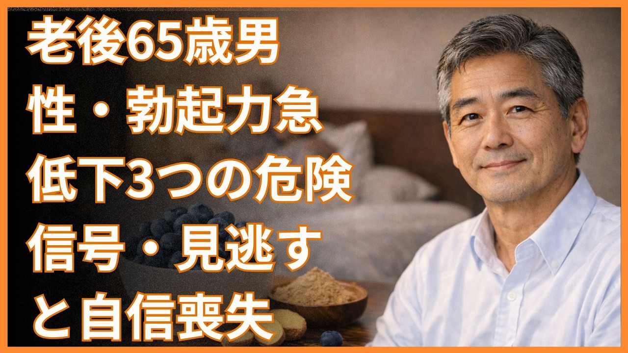 老後65歳男性・勃起力急低下3つの危険信号・見逃すと自信喪失