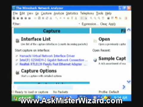 Wireshark by AskMisterWizard Part 4 of 8: Capturing Net Traffic