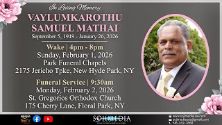 FUNERAL SERVICE | VAYLUMKAROTHU SAMUEL MATHAI