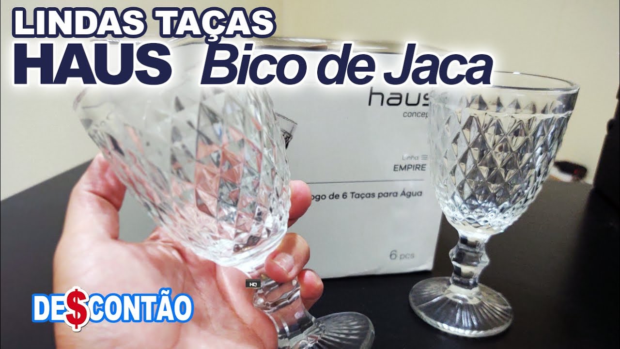 Conjunto de Taças para Bebidas de Vidro 330ml - 6 Peças Haus Diamond Empire  - Taça de Água - Magazine Luiza