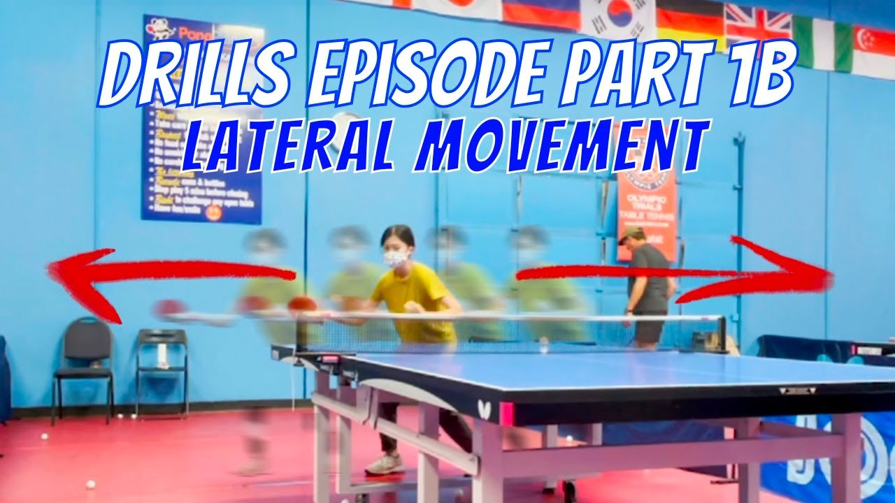 Table Tennis Ping Pong Drills Episode Part 1b. Lateral Footwork_How