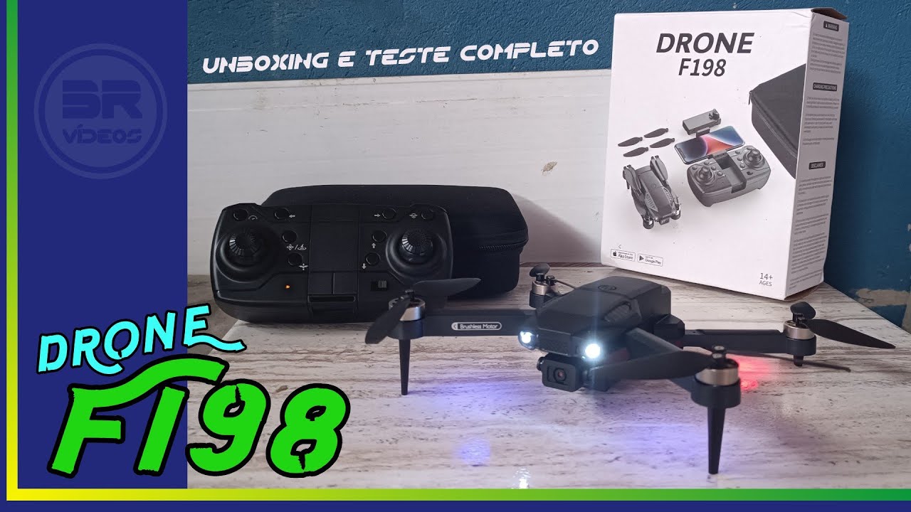 F198 DRONE F198: UNBOXING, TESTE DE VOO E DA CÂMERA. Será que é um drone bom ...