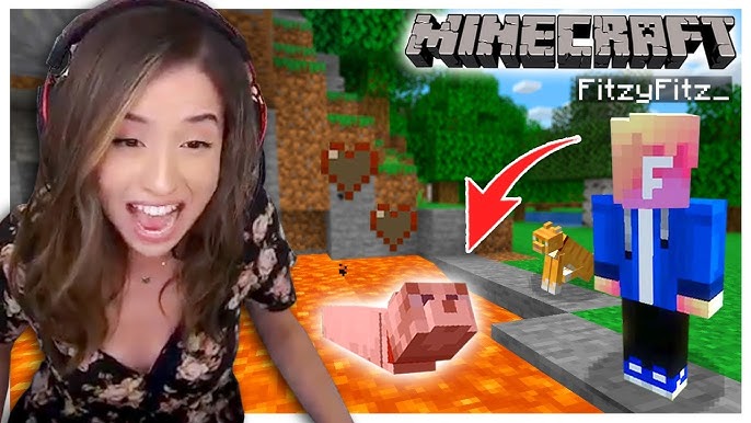 Pokimane - First time in Minecraft NETHER with Fitz! :D He