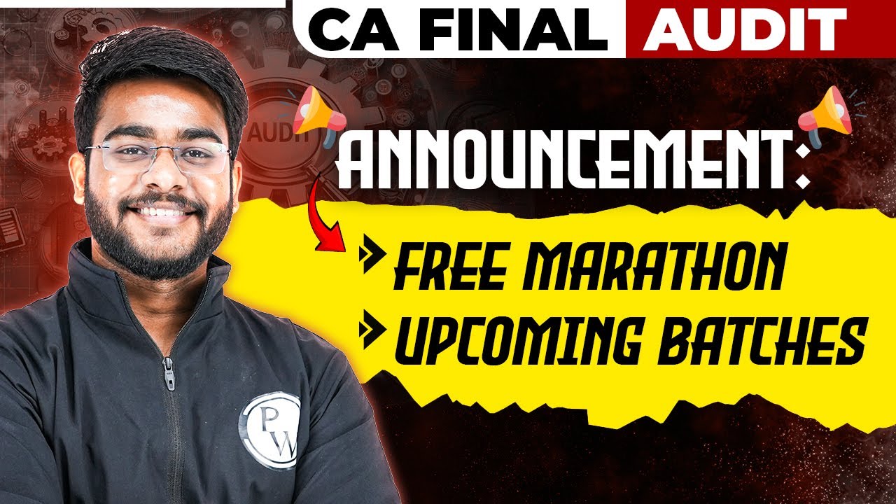 Boost Audit With @cafinalbypw | CA Final Audit - Free Marathon ...