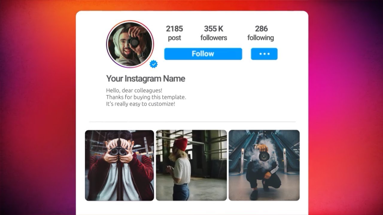 Instagram Username Promo Video - After Effects Template