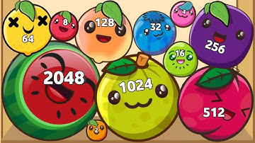 Watermelon Game 3D - Satisfying ASMR Gameplay (Fruits Evolution, Level Up Suika Balls Math)