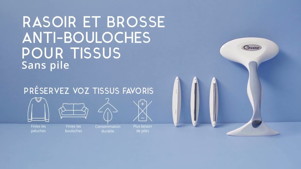 Gleener- Rasoir anti-bouloches et brosse anti-poussière