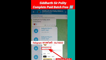 sidharth arora polity free on telegram link | siddharth arora polity playlist