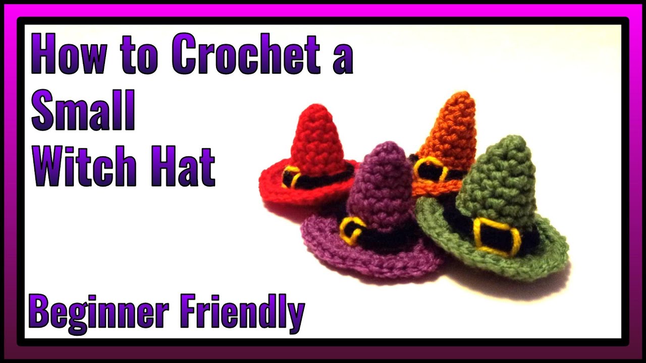 how-to-crochet-a-witch-hat-for-amigurumi-youtube