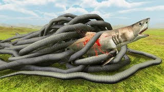 GIANT SNAKE vs SHARK - Beast Battle Simulator