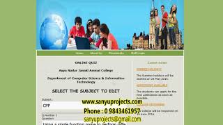 Online Quiz System PHP Mysql Project with Documentation