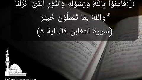 #daily_quran_verse | (At-Taghabun 64: Verse 8) | (سورة التغابن ٦٤، اية ٨)
