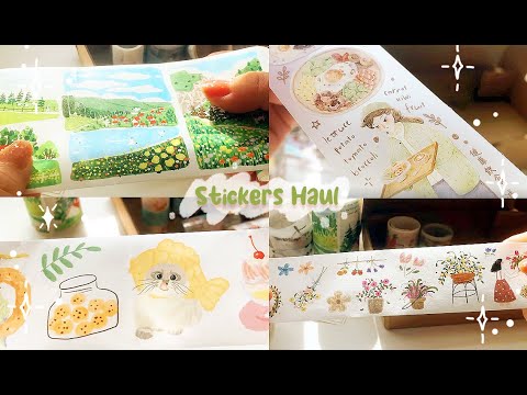 [ Unboxing Shopee Haul 🌷 ] Mở hộp Sticker chiết xịn xò - hình minh họa ...