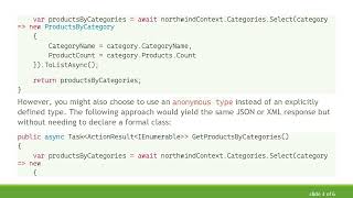 Is it Good Practice to Return Anonymous Types in Response to HTTP GET Requests?
