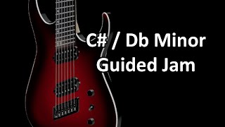 C# / Db Minor Backing Track and Guided Improvisation for Guitar i - v 60BPM