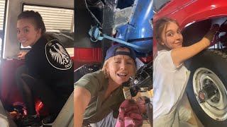 Sydney Sweeney working on her car (@syds_garage) TikTok Compilation