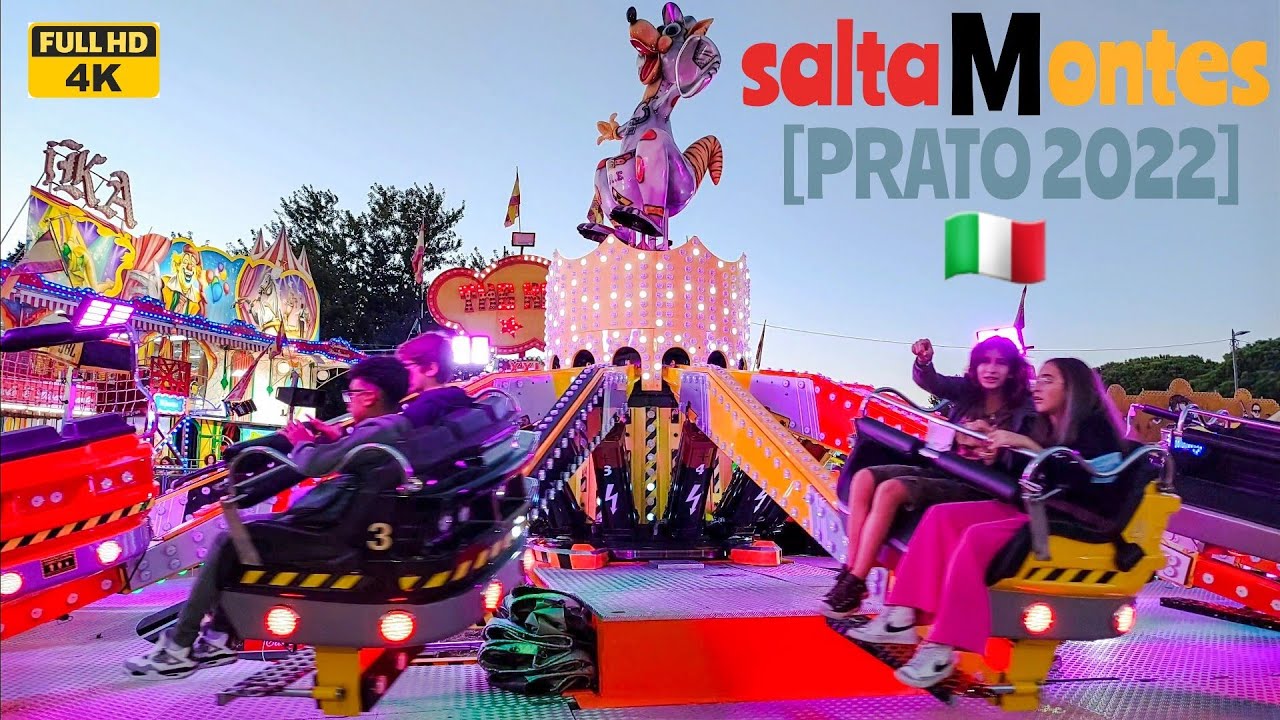 Giostre Prato 2022 🇮🇹 Saltamontes | Grand Lunapark [4K] Toscana