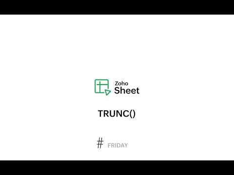 How to use the TRUNC function in your spreadsheets | Zoho Sheet