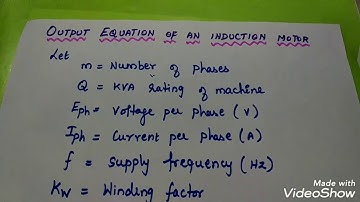 Output Equation of an AC machine | Design of Electrical Apparatus | Tamil