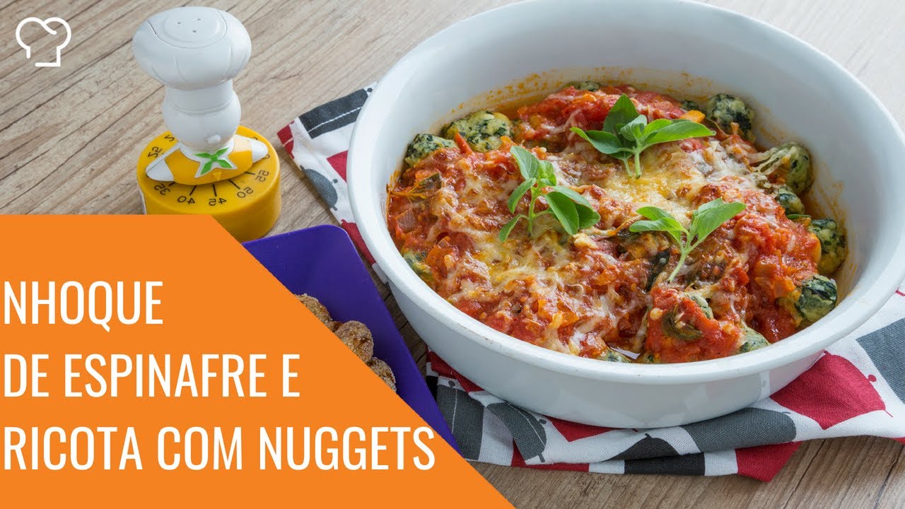 Cheftime Mini Chefs - Nhoque de Espinafre e Ricota com Nuggets