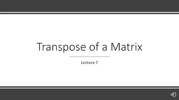 Transpose of Matrix | Symmetric Matrix | Mathematical Economics 803| Lecture 7| #matrices | Aiou 803