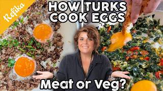 How Turks Cook Eggs? 10 Min Meat & Veg Recipe