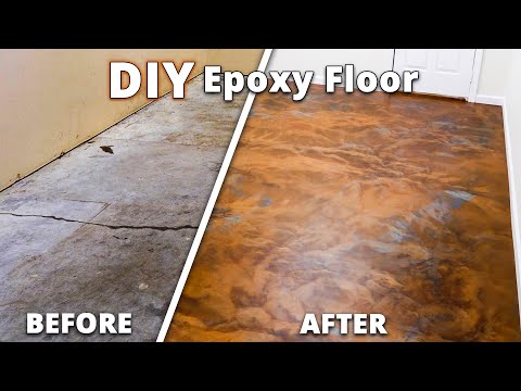 DIY Epoxy Flooring Over Cracked Concrete Start to Finish | Stone Coat Epoxy