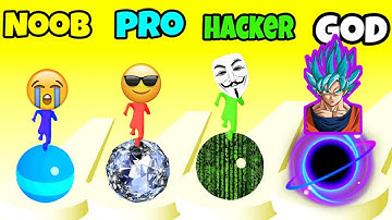 Stack Rider NOOB vs PRO vs HACKER vs GOD - All levels Gameplay Walkthrough ( Android, iOS ) | Part 7