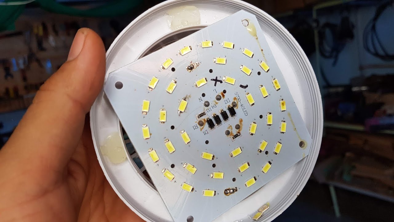 شاهد وتعلم طريقة اصلاح مصباح لمبة الليد How to Repair a LED Bulb YouTube