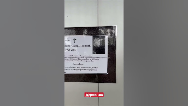 Umrlica Saše Popovića na vratima studija u kom se snimaju Zvezde Granda