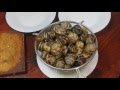 Повний процес приготування смачої їжі з виноградних равликов (виноградных улиток, Helix pomatia)