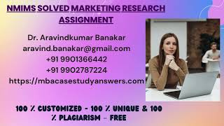 NMIMS solved Marketing Research Assignment