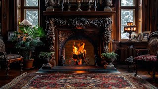 Dreamy Fireside Scenery - Burning Fire Sounds For Relaxing Moments