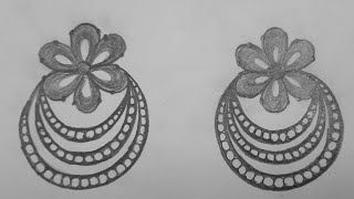 #earrings design #earring design outline in pencil # earrings model # pencil drawing #STB art vlogs