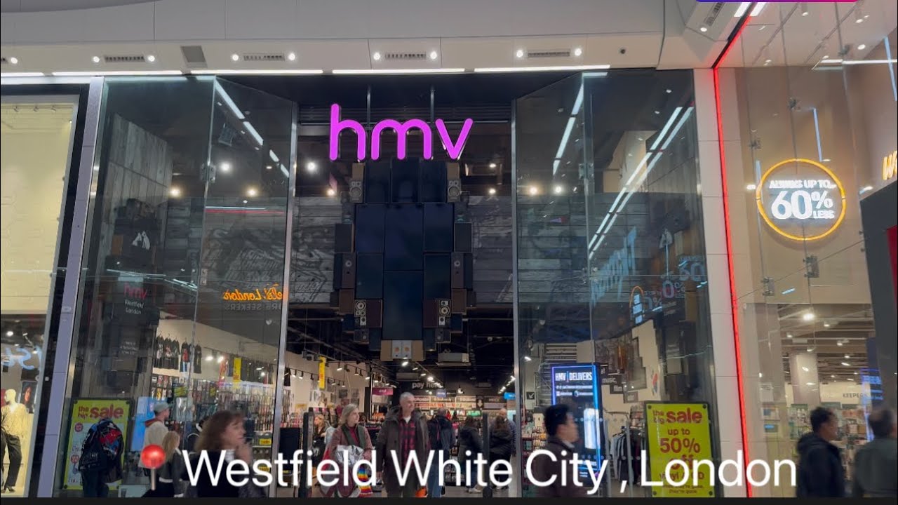 Let’s go check out HMV Westfield London his masters voice massive store