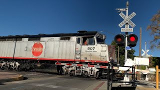 *TRAIN MEET* Chestnut St 1 Railroad Crossing , Redwood City, CA Video 2