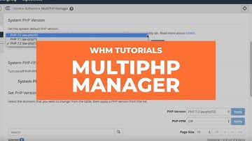 WHM Tutorials - MultiPHP Manager