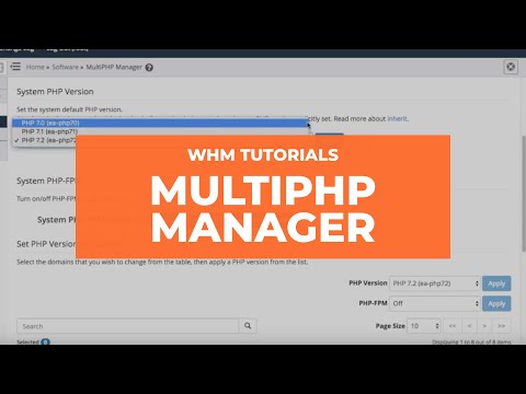 WHM Tutorials - MultiPHP Manager