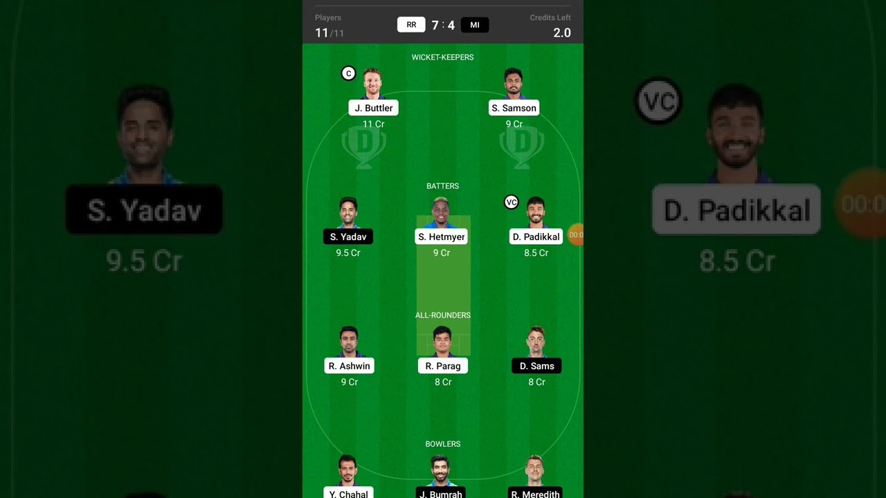 RR vs MI dream 11 team prediction, mumbai vs Rajasthan dream 11 prediction, today match dream 11 te.