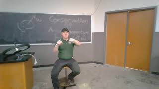 Physics Demonstration Bicycle Wheel and Conservation of Momentum