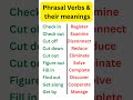 Phrasal Verbs in English Grammar  #shorts #phrasalverbs #english #shortsfeed