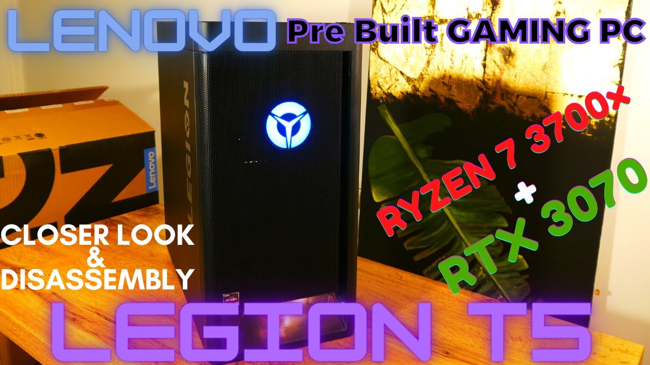 LENOVO Legion T5 pre built AMD Ryzen 7 + Nvidia RTX 3070. Inside look,  Build Quality & Disassembly.