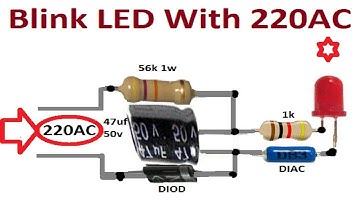 Blinking led with 220v AC without Transistor