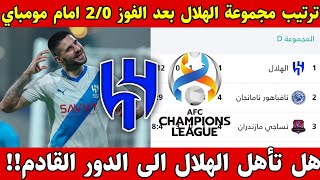 ترتيب مجموعة الهلال السعودي في دوري ابطال اسيا بعد الفوز 2/0 امام مومباي وهل تأهل الى الدور القادم